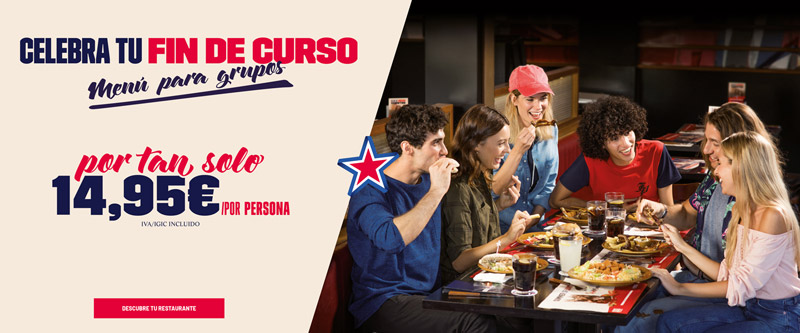 Celebra tu fin de curso en Foster's Hollywood. . Las Rosas